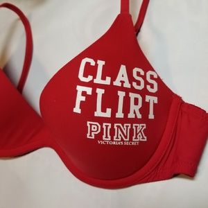 Victoria's Secret PINK 34B Bra Hot Red! Push up